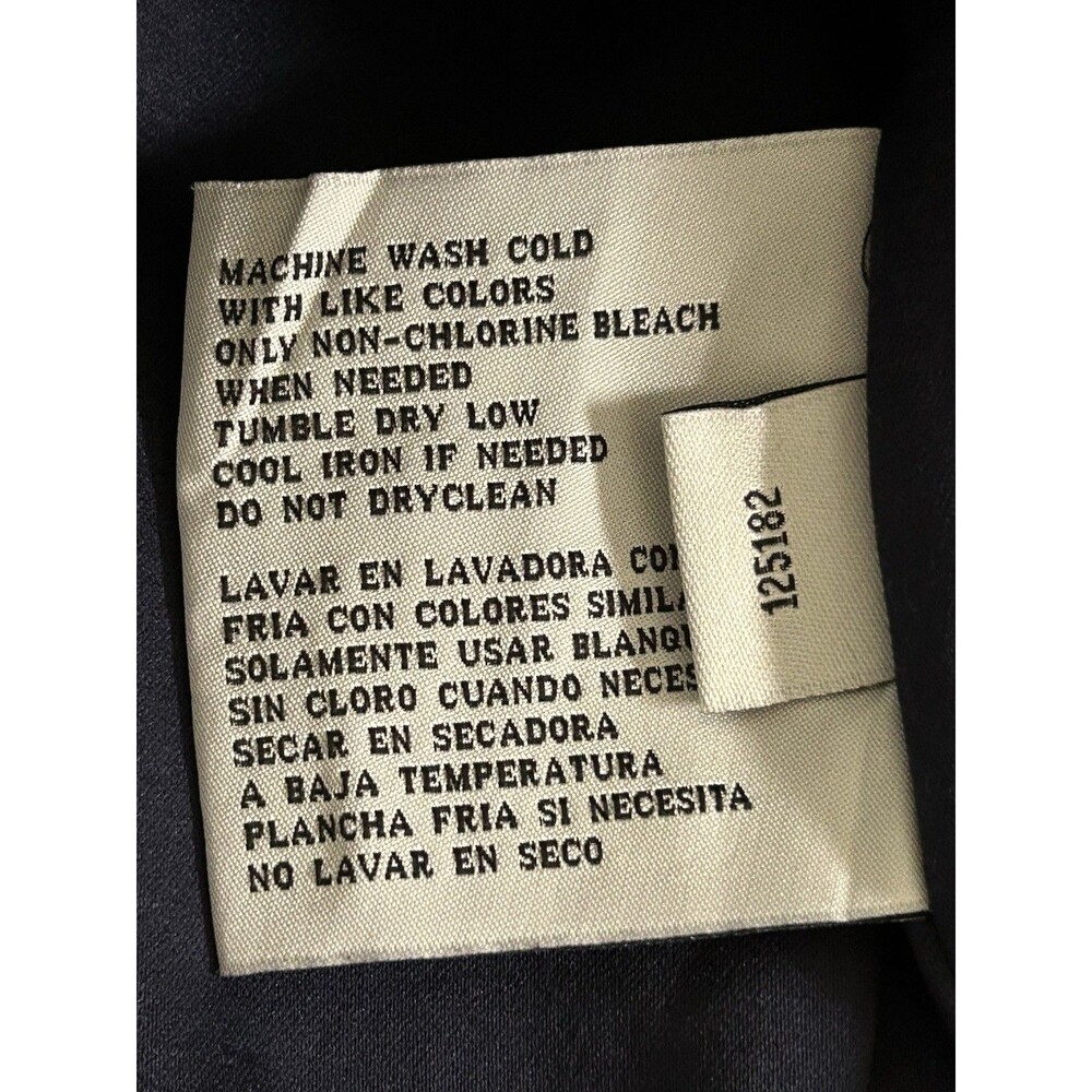 London Fog Heritage Double Breasted Belted Trench Dark Blue Satin Sheen Size L - Picture 15 of 16